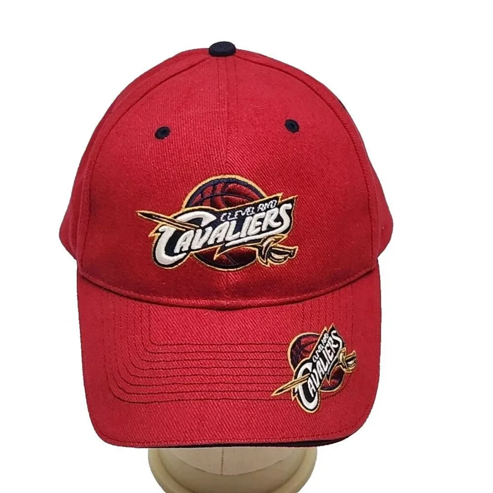 Cleveland Cavaliers Basketball Hat Cap NBA Cotton Cavs One Size Adjustable Red